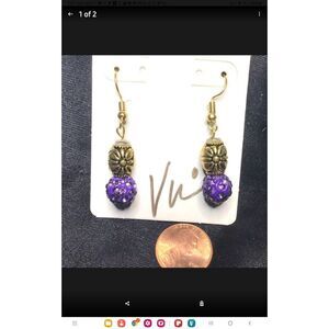 V Jilted Purple Earrings